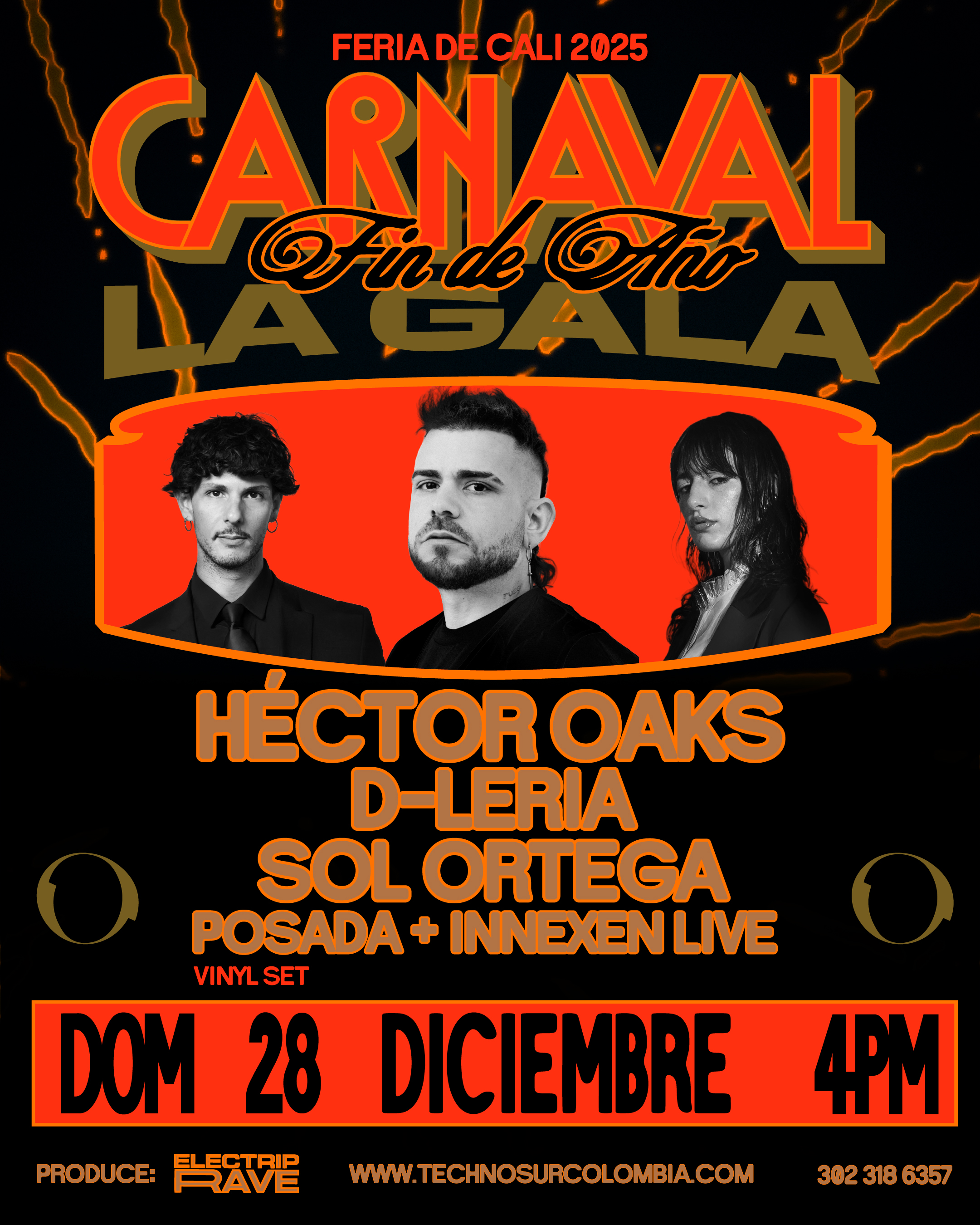 Flyer de carnaval de fin de año